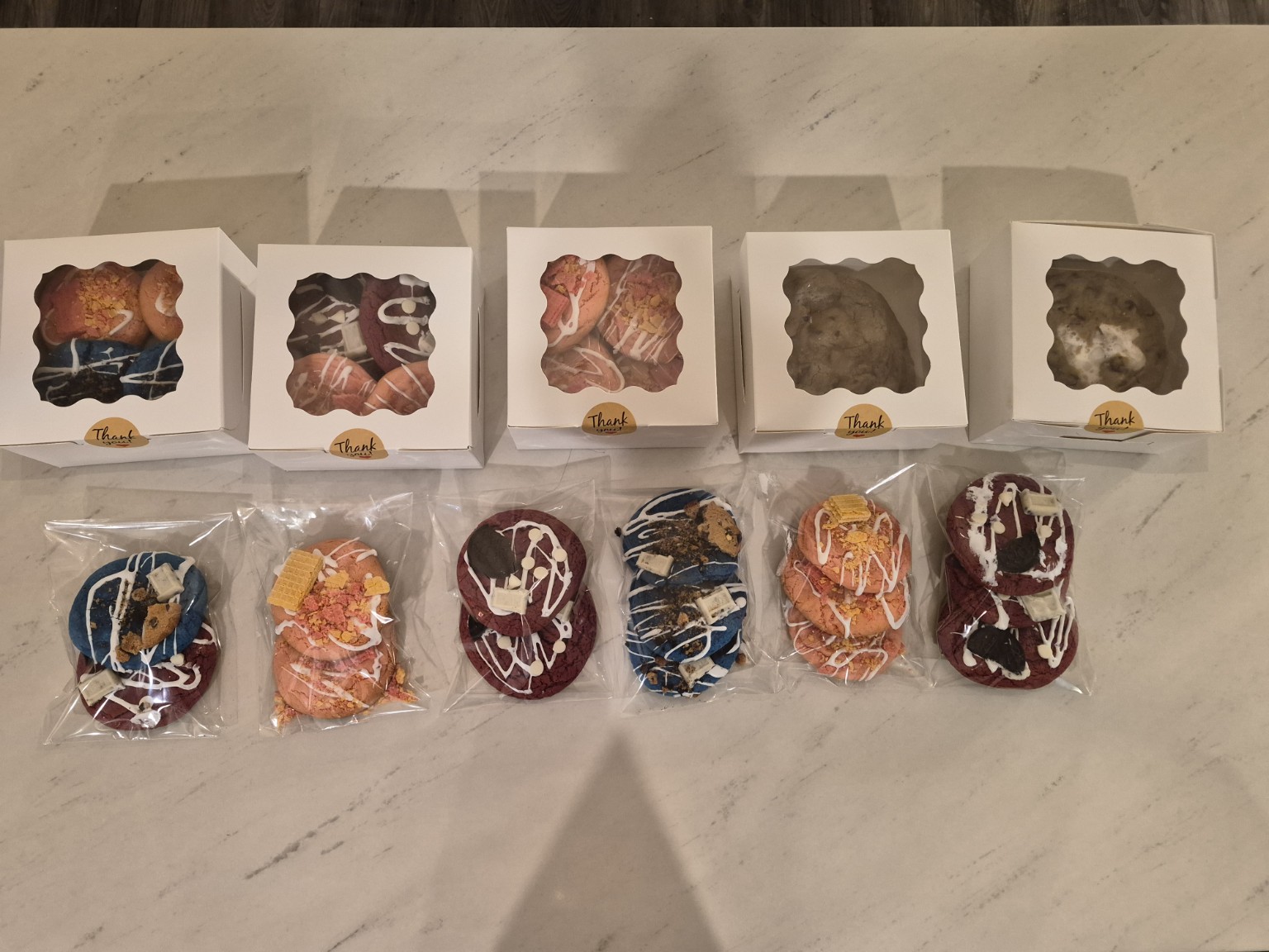 Flavored Bitez cookies in boxes and packaging