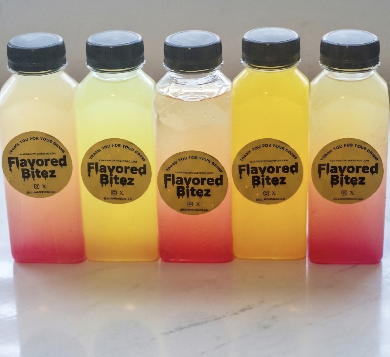 Flavored Bitez lemonade bottles
